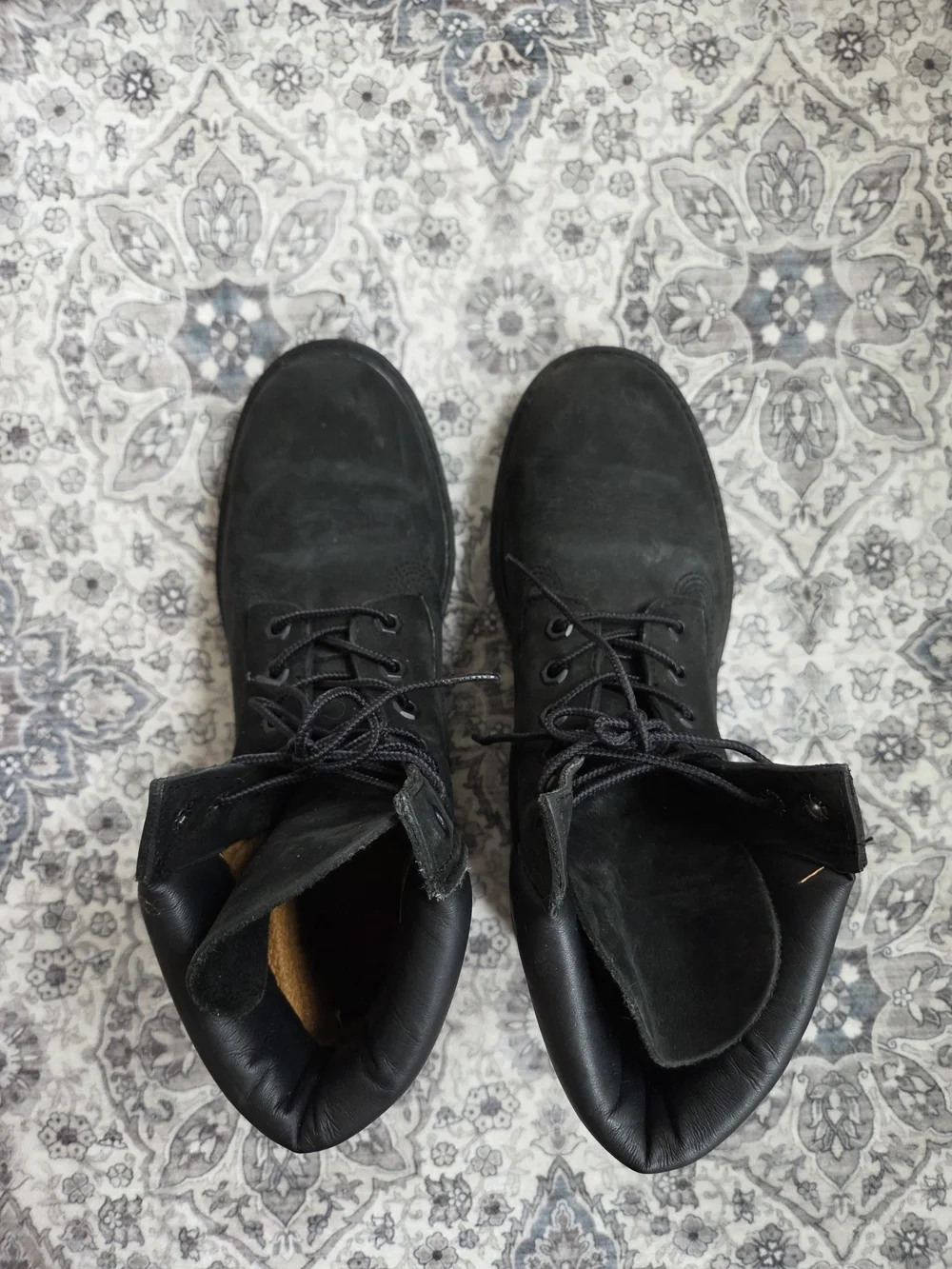 Timberland Black Lace-Up Work Boots